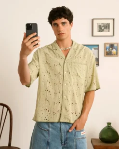 Nude Project Leaf Shirt Green New