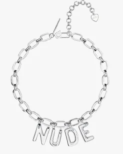 Nude Project Letter Chain Silver Clearance