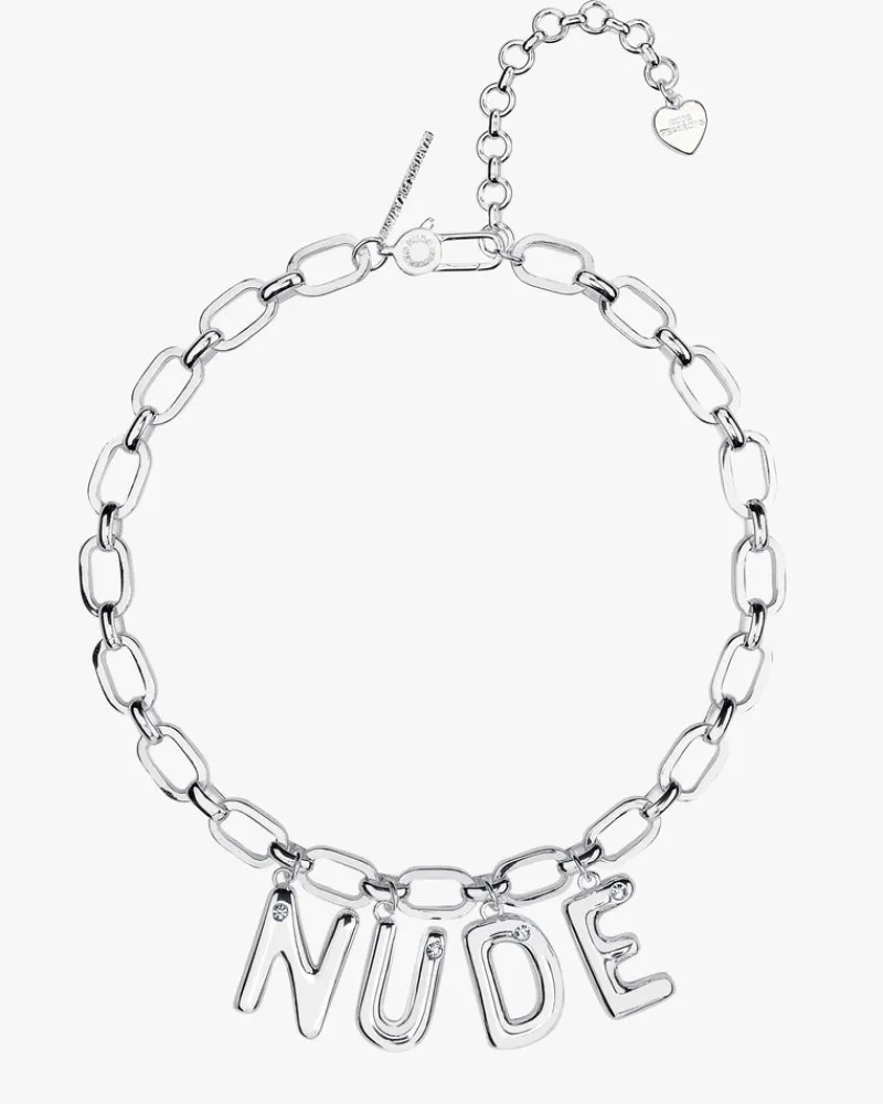 Nude Project Letter Chain Silver Clearance