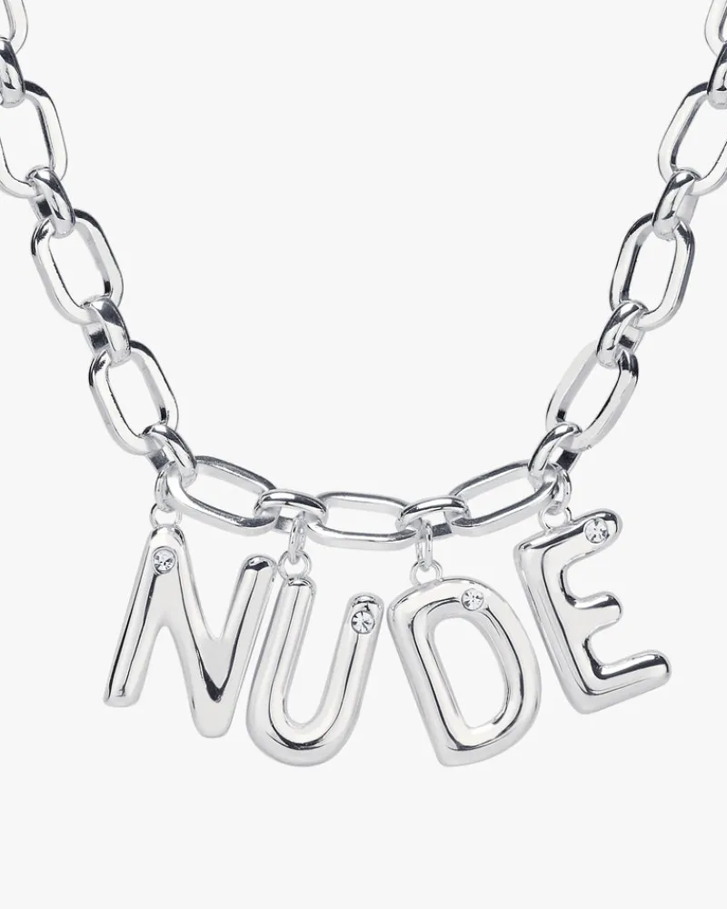 Nude Project Letter Chain Silver Clearance