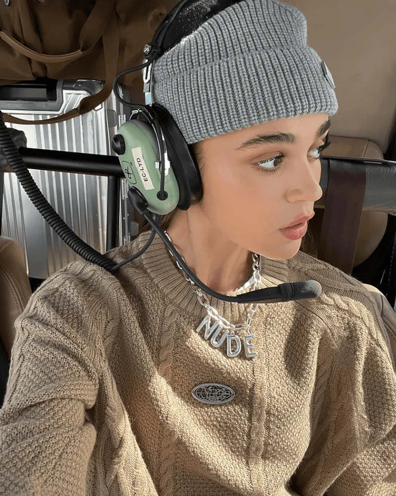 Nude Project Letter Chain Silver Clearance