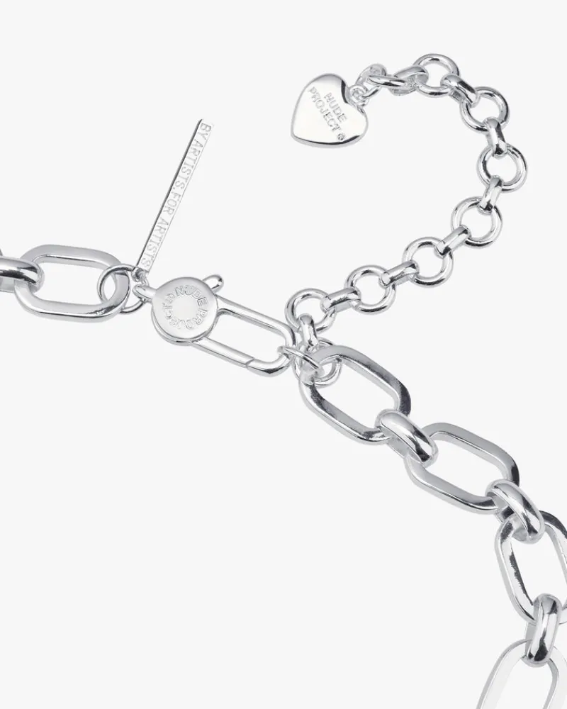 Nude Project Letter Chain Silver Clearance