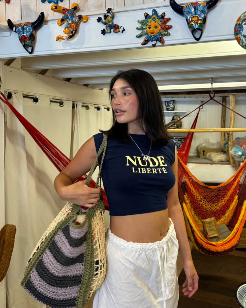 Nude Project Liberté Top Navy Hot