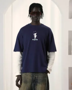 Nude Project Lil'Rebel Tee Navy New