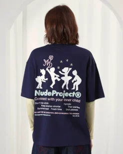 Nude Project Lil'Rebel Tee Navy New