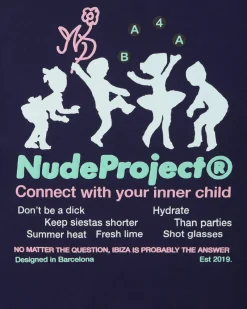 Nude Project Lil'Rebel Tee Navy New