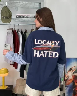 Nude Project Locally Hated Tee Navy Sale