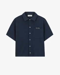 Nude Project Marbella Waffle Shirt Navy Hot