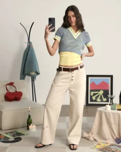 Nude Project Mesh Tee Blue Clearance