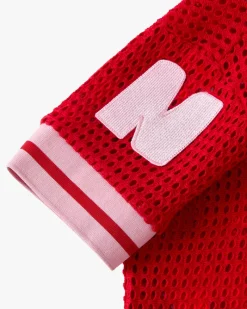 Nude Project Mesh Top Red Online