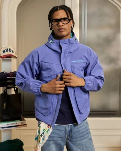 Nude Project Milestones Windbreaker Jacket Blue Discount