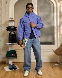 Nude Project Milestones Windbreaker Jacket Blue Discount