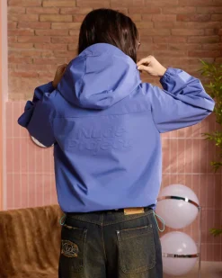 Nude Project Milestones Windbreaker Jacket Blue Discount