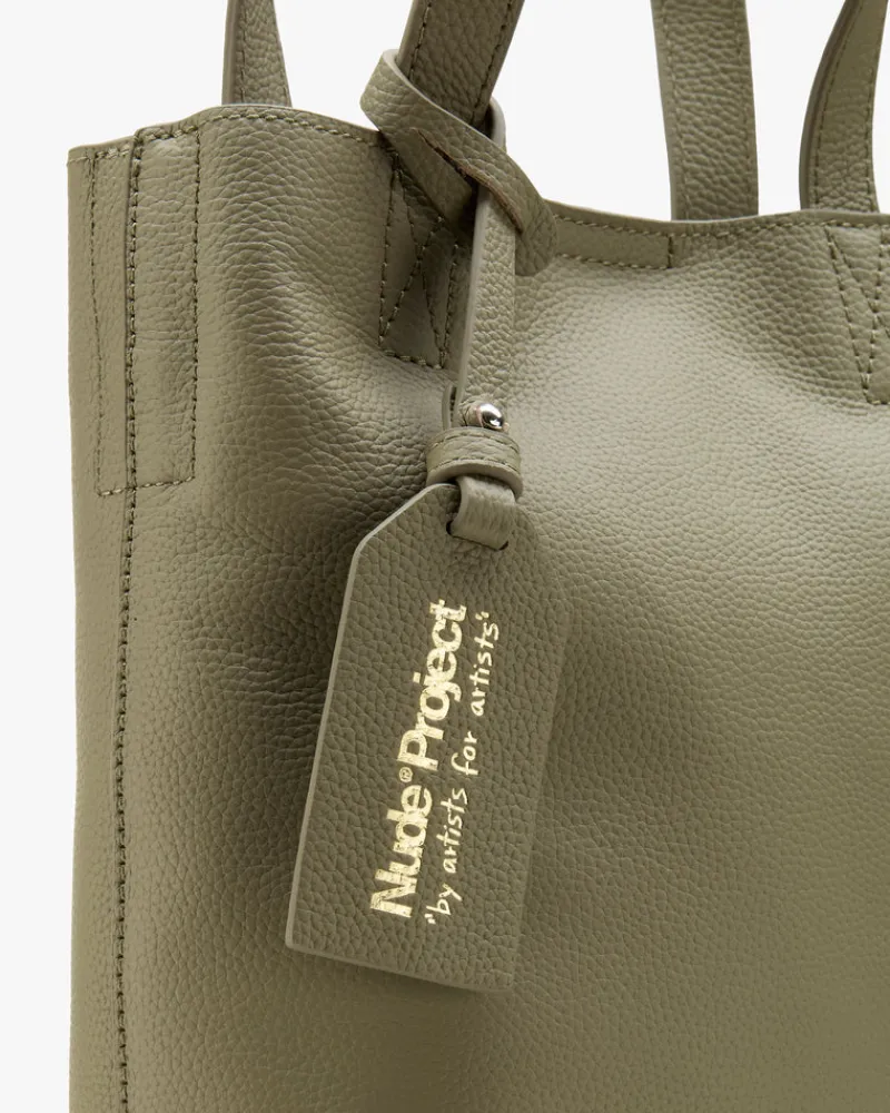 Nude Project Minimal Leather Bag Olive Fashion