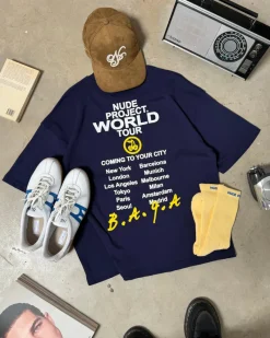 Nude Project Nude Tour Tee Navy Fashion