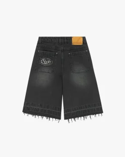 Nude Project Old Baggy Denim Shorts Black Fashion