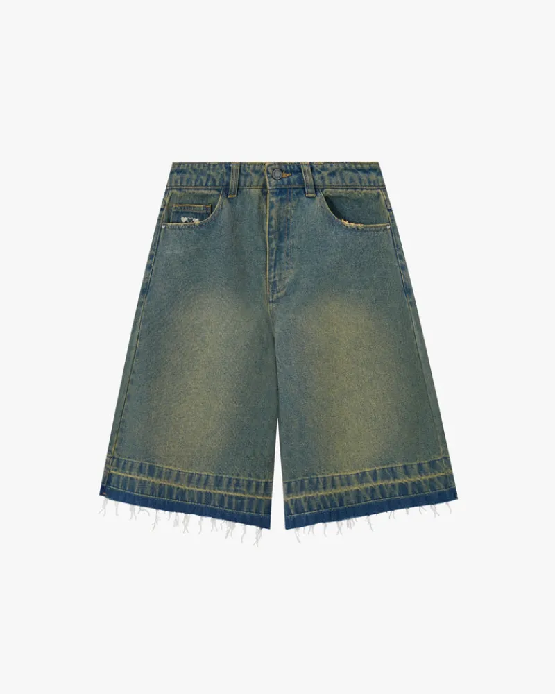 Nude Project Old Baggy Denim Shorts Indigo Online