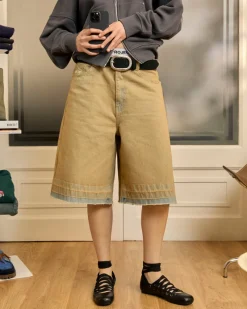 Nude Project Old Baggy Denim Shorts Sand Wash Online