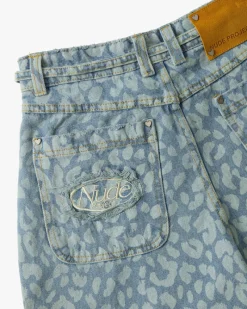 Nude Project Old Baggy Jeans Animal Print Clearance