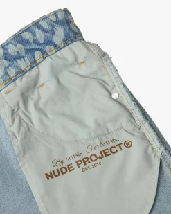 Nude Project Old Baggy Jeans Animal Print Clearance