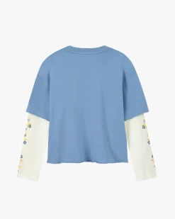 Nude Project Patty Waffle Longsleeve Blue Clearance