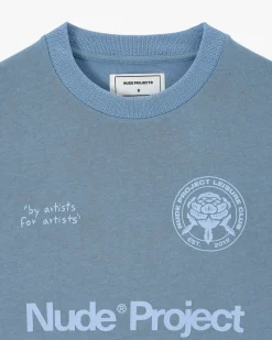 Nude Project Patty Waffle Longsleeve Blue Clearance