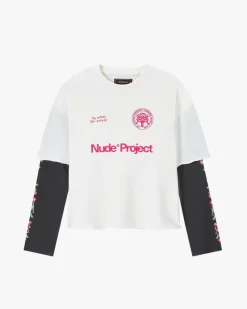 Nude Project Patty Waffle Longsleeve White Outlet