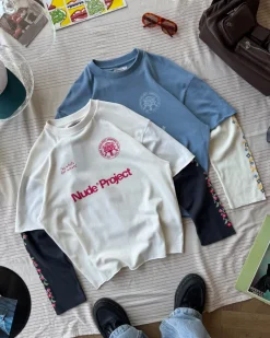 Nude Project Patty Waffle Longsleeve White Outlet