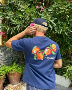 Nude Project Peach Tee Navy New