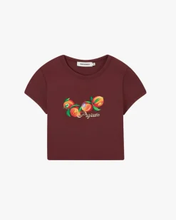 Nude Project Peach Top Burgundy Fashion