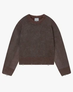 Nude Project Perfect Cropped Knit Sweater Brown Outlet