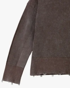 Nude Project Perfect Cropped Knit Sweater Brown Outlet