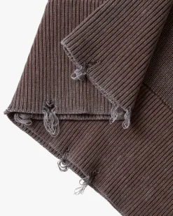 Nude Project Perfect Cropped Knit Sweater Brown Outlet