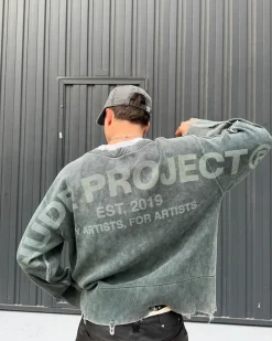 Nude Project Perfect Cropped Knit Sweater Green Outlet