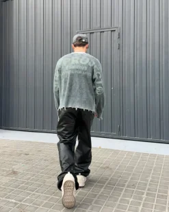 Nude Project Perfect Cropped Knit Sweater Green Outlet