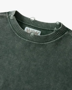 Nude Project Perfect Cropped Knit Sweater Green Outlet