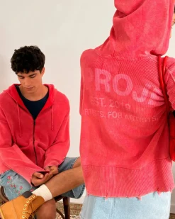 Nude Project Perfect Cropped Zip-Up Hoodie Raspberry Online