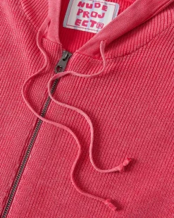 Nude Project Perfect Cropped Zip-Up Hoodie Raspberry Online