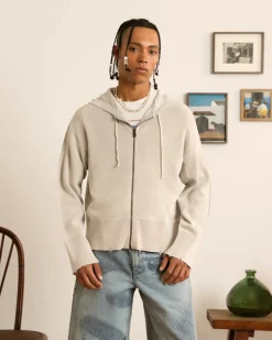 Nude Project Perfect Cropped Zip-Up Hoodie Grey Sale