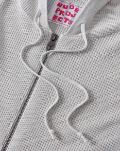 Nude Project Perfect Cropped Zip-Up Hoodie Grey Sale