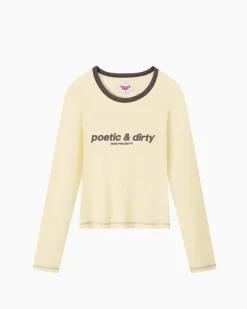 Nude Project Poetic Long-Sleeve Tee Yellow Hot