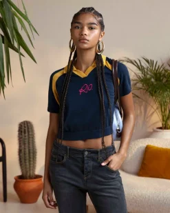 Nude Project R10 Knit Polo Navy Discount