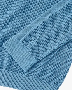 Nude Project Raglan Knit Polo Blue Hot