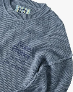 Nude Project Reversed Seams Knit Blue Hot