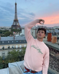 Nude Project Script Knit Sweater Pink Online