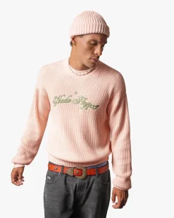 Nude Project Script Knit Sweater Pink Online