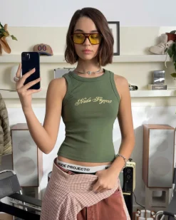 Nude Project Script Top Khaki New