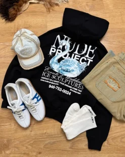 Nude Project Sculpture Hoodie Ash Fashion