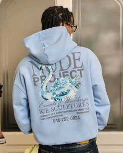 Nude Project Sculpture Hoodie Light Blue New
