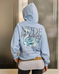 Nude Project Sculpture Hoodie Light Blue New